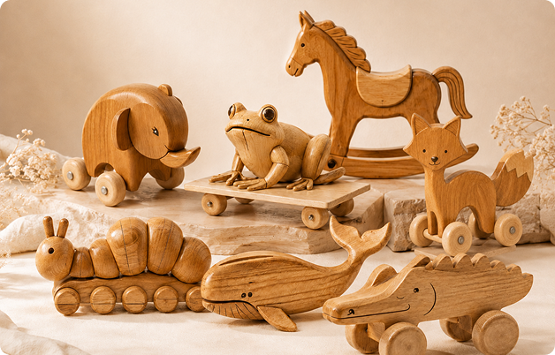 Коллекция деревянных игрушек Ладица